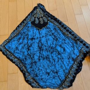 Boho one-shoulder dress.